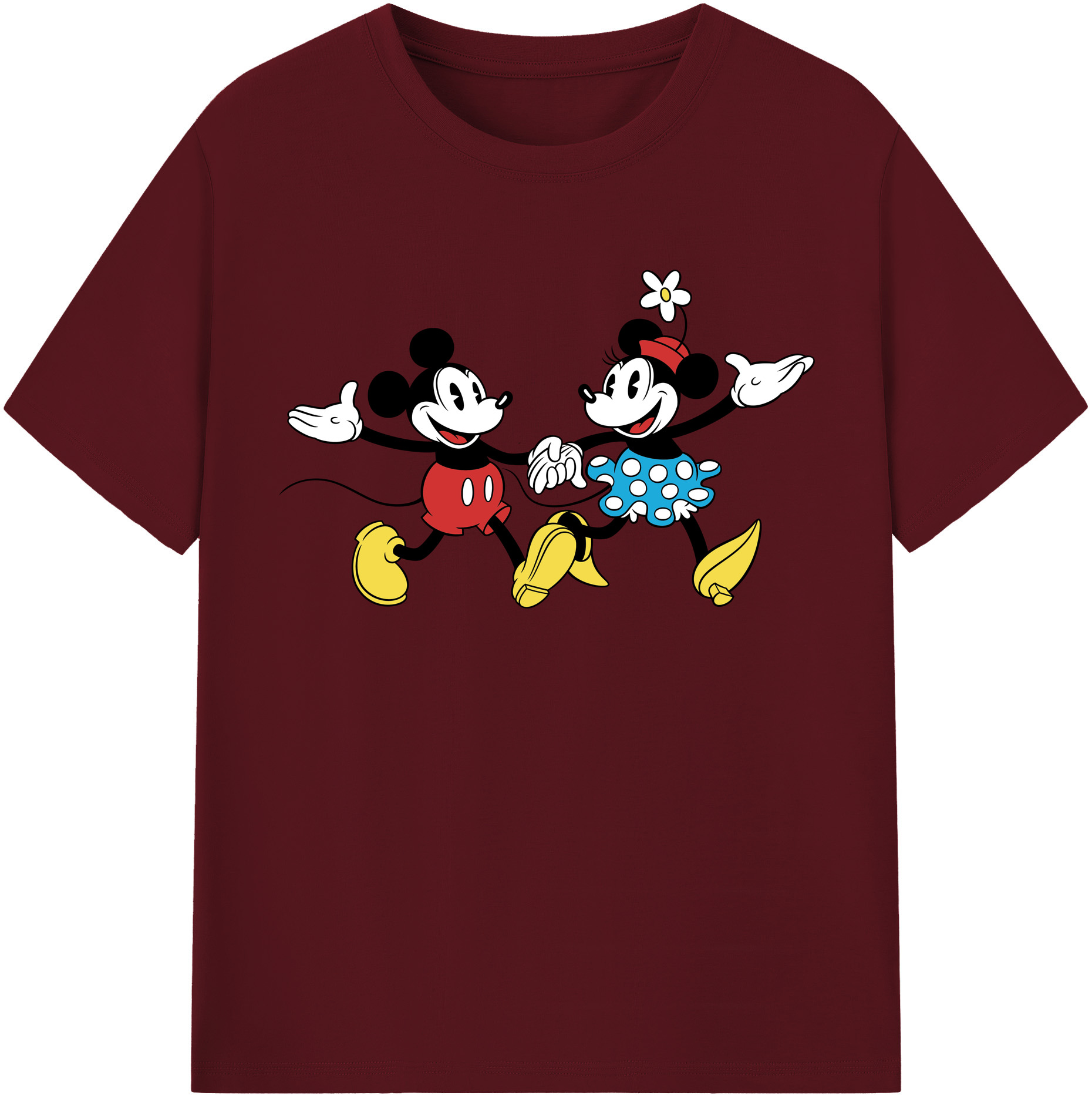 （画像用） ミッキーマウス Mickey Mouse 綿100％半袖Tシャツ（フロントプリント）